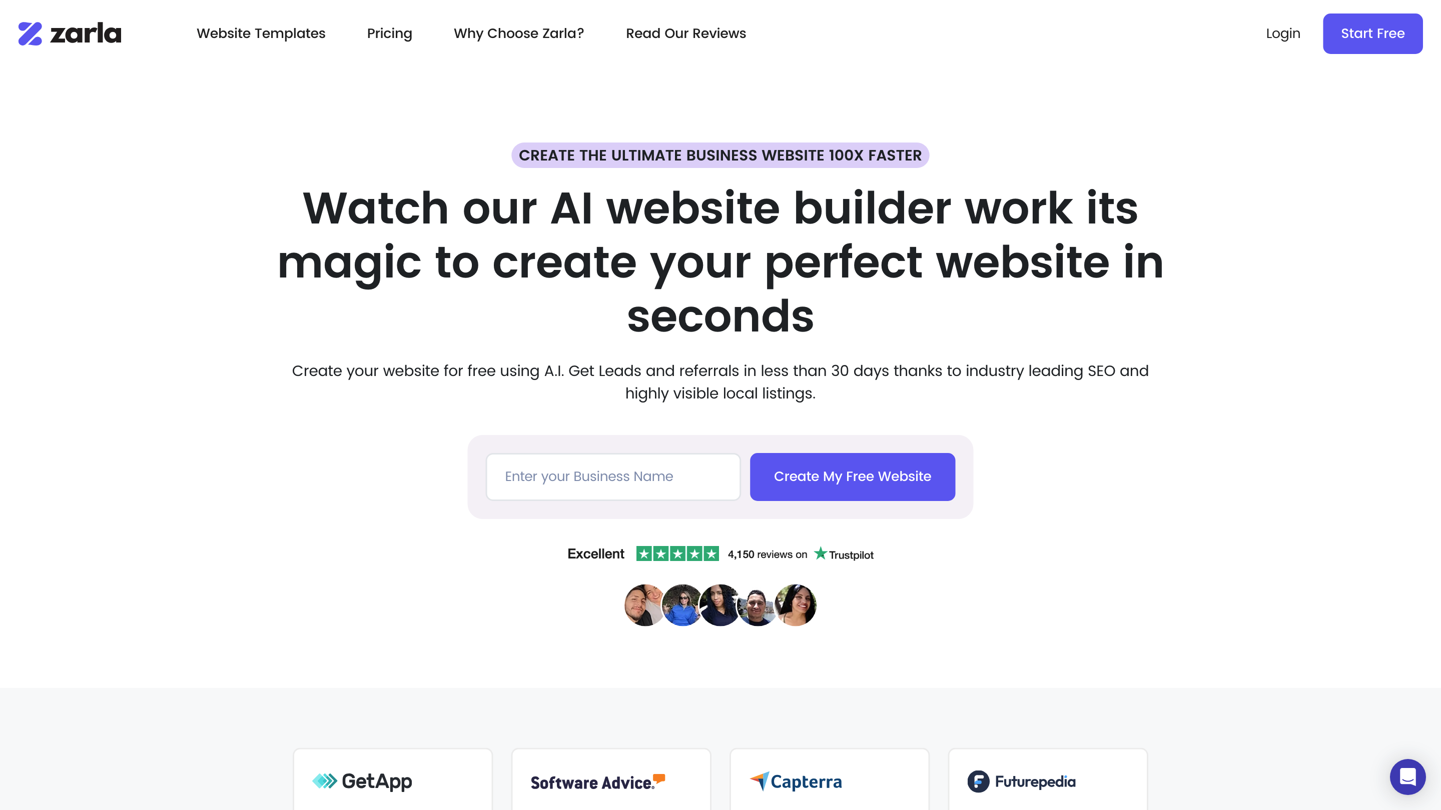 Zarla AI Website Builder