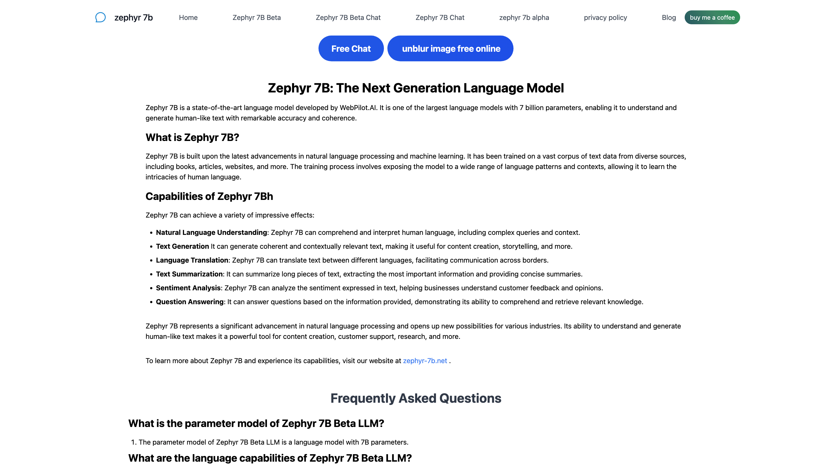 Zephyr 7B Alpha Chat